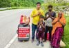 बाबा की भक्ति में लीन जयदेव का दंडवत यात्रा से केदारनाथ प्रस्थान, 60 वर्षीय माता और 9 वर्षीय भतीजे के साथ भक्ति का अनुपम उदाहरण Jaydev immersed in devotion to Baba departs for Kedarnath from Dandavat Yatra