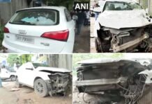 नशे में धुत ऑडी ड्राइवर ने दिल्ली में फुटपाथ पर सो रहे पांच लोगों को कुचला, आरोपी कार चालाक गिरफ्तार Drunk Audi driver runs over five people sleeping on footpath in Delhi