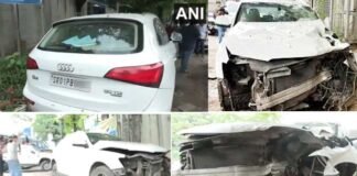 नशे में धुत ऑडी ड्राइवर ने दिल्ली में फुटपाथ पर सो रहे पांच लोगों को कुचला, आरोपी कार चालाक गिरफ्तार Drunk Audi driver runs over five people sleeping on footpath in Delhi
