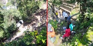 उत्तराखंड में फिर सड़क हादसा, सड़क से नीचे गिरी क्रेटा कार