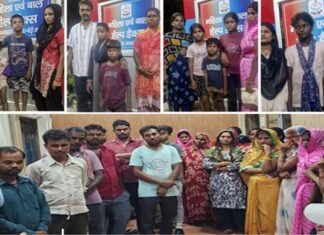 बालश्रम कर रहे 43 बच्चों का किया रेस्क्यू, अभिभावकों को दी गयी सख़्त चेतावनी एवं परामर्श