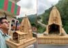 शिक्षक पंकज की एक और कलाकृति, माचिस की 20 हजार तिल्लियों से बनाई राहु मंदिर पैठाणी की प्रतिकृति