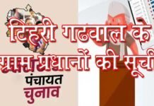 Uttarakhand Panchayat Election Result: यहाँ देखें टिहरी गढ़वाल के 9 विकासखंडों के ग्राम प्रधान पदों के विजेताओं ने नाम