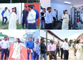 रांसी व कंडोलिया स्टेडियम के निरीक्षण में जिलाधिकारी ने खेल ढाँचे को बेहतर बनाने पर दिया जोर