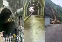 पिथौरागढ़ में भूस्खलन से NHPC टनल का मुहाना बंद, 8 कार्मिकों को सुरक्षित निकाला, 11 अब भी अभी अंदर, रेस्क्यू जारी PITHORAGARH TUNNEL ACCIDENT-landslide