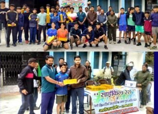 पौड़ी इंडोर स्टेडियम से टेका मार्ग तक हुई साइकिल दौड़ में पुरुष वर्ग में सत्यम, महिला वर्ग में दिव्यांशी ने मारी बाजी