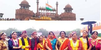 लाल किला में आयोजित स्वतंत्रता दिवस कार्यक्रम में प्रवासी उत्तराखंडियों के दल ने पारम्परिक वेशभूषा में किया प्रतिभाग
