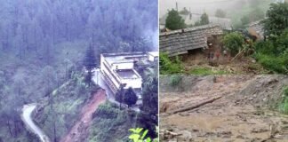 पौड़ी गढ़वाल: भूस्खलन की चपेट में आने से दो महिलाओं की मौत, 5 मजदूरों के बहने की सूचना, तलाश जारी, कई मवेशी मरे