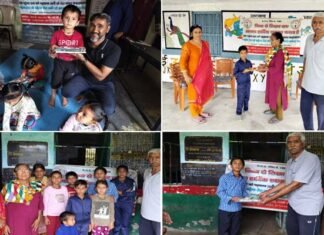 शिक्षा से शिखर तक एनजीओ ने बच्चों को वितरित किए स्टेशनरी व स्मार्ट लैपटॉप