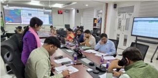 मुख्य सचिव पहुंचे राज्य आपदा कंट्रोल रूम, अतिवृष्टि पर ली जानकारी state-disaster-control-room-took-information