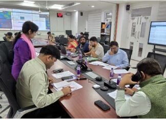 मुख्य सचिव पहुंचे राज्य आपदा कंट्रोल रूम, अतिवृष्टि पर ली जानकारी state-disaster-control-room-took-information