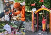 भारी बारिश के बावजूद थानेश्वर महादेव मंदिर में अंतिम सावन सोमवार को उमड़ी श्रद्धालुओं की भीड़