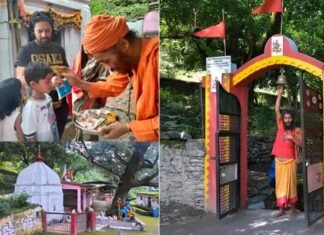 भारी बारिश के बावजूद थानेश्वर महादेव मंदिर में अंतिम सावन सोमवार को उमड़ी श्रद्धालुओं की भीड़