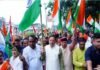 सीएम धामी ने जनप्रतिनिधियों, हजारों की संख्या में युवाओं, महिलाओं एवं बच्चों के साथ तिरंगा यात्रा का किया नेतृत्व