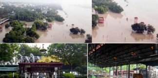 दिल्ली एनसीआर में बारिश का कहर, यमुना नदी का जलस्तर 207 मीटर के पार, गीता कॉलोनी श्मशान घाट में घुसा यमुना का पानी, आसपास के इलाकों में भी भरा बाढ का पानी Yamuna water enters Geeta Colony crematorium