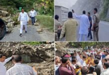 बदरीनाथ हाईवे पर भूस्खलन, मलबे की चपेट में आने से बाल-बाल बचे बीजेपी सांसद और विधायक, बड़ा हादसा टला landslide-in-devprayag