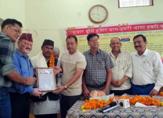 सतपुली पहुंची पांचवीं पजल धाम जात्रा, ग्रामीण पत्रकारिता के लिए जगमोहन डांगी को मिला पजल लोक साहित्य सम्मान