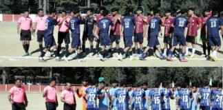 पौड़ी: राज्य स्तरीय फुटबॉल प्रतियोगिता के तीसरे दिन हुए 4 मुकाबलों में खिलाड़ियों ने दिखाया दमखम, दर्शकों की भीड़ से गुलज़ार रहा कंडोलिया मैदान