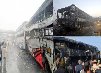 यमुना एक्सप्रेसवे हादसा: घने कोहरे के चलते एक के बाद एक टकराईं थी 8 बसें और 3 कारें, 13 लोग जिंदा जले, 70 घायल