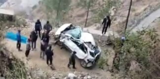दुखद हादसा: खाई में गिरी कार, शादी समारोह से लौट रहे 3 लोगों की मौत
