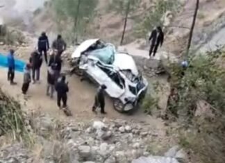 दुखद हादसा: खाई में गिरी कार, शादी समारोह से लौट रहे 3 लोगों की मौत