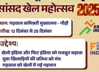 पौड़ी में सांसद खेल महोत्सव 12 दिसंबर से, 7000 खिलाडियों ने कराया पंजीकरण