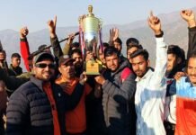 थापला TPL क्रिकेट टूर्नामेंट में कल्जीखाल इलेवन बना विजेता, शिमला मनियारस्यूं इलेवन उपविजेता