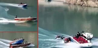 धारी देवी मंदिर के समीप अलकनंदा नदी में आपस में टकराई दो बोट, नदी में कूदा ड्राइवर, वीडियो देख लोगों की सांसें अटकी