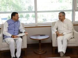 मुख्यमंत्री धामी ने केंद्रीय मंत्री रेल मंत्री से भेंट कर रेल एवं ‘डिजिटल कुम्भ 2027’ पर की चर्चा cm-dhami-meet-rail-minister-ashwani-vashnav
