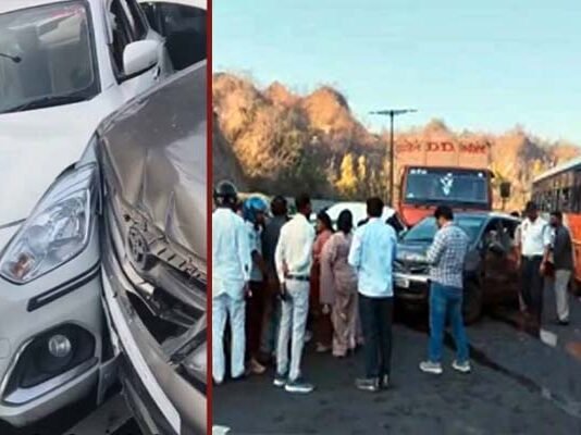 दिल्ली-देहरादून एक्सप्रेसवे में उद्घाटन से पहले ही हुआ हादसा, आपस में टकराई पांच गाड़ियां