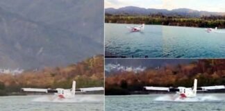 Seaplane in the Ganga River at Rishikesh