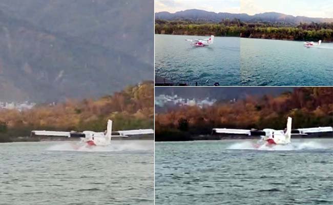 Seaplane-in-Ganga-River-at- Seaplane in the Ganga River at Rishikesh