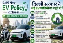 दिल्ली में नई EV Policy 2026 हुई लॉन्च, इलेक्ट्रिक व्हीकल खरीदने पर मिलेगा क्या फायदा? देखें किस गाड़ी पर मिलेगी कितनी छूट? Delhi New EV Policy 2026