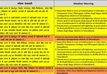 उत्तराखंड में मानसून ने दी दस्तक, अगले चार दिन भारी बारिश का अलर्ट