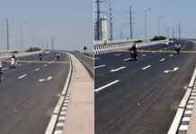 पैरामाउंट गोल्फ फॉरेस्ट के पास निर्माणाधीन रेलवे ओवरब्रिज वाहनों की आवाजाही के लिए खुला, 130 मीटर रोड से आवाजाही हुई आसान
