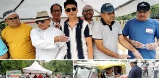 उत्तराखण्ड सांस्कृतिक समिति ने भीषण गर्मी में राहगीरों को पिलाया शीतल शरबत