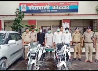 कोटद्वार में अंतरराज्यीय चोरी गिरोह का पर्दाफाश: चोरी की बाइक से करते थे रेकी, बंद मकानों को बनाते थे निशाना; चार आरोपी गिरफ्तार