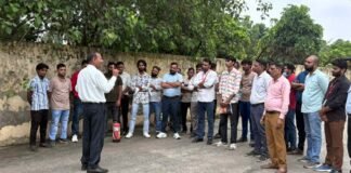 वीडियोटेक्स इंटरनेशनल के कसना प्लांट में अग्नि एवं सुरक्षा प्रशिक्षण, कर्मचारियों को सिखाए आपदा प्रबंधन के गुर