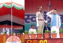 स्वतंत्रता दिवस पर मुख्यमंत्री पुष्कर सिंह धामी ने परेड ग्राउंड में किया ध्वजारोहण