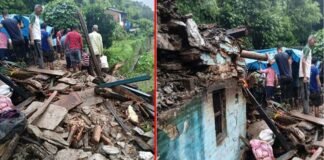 पौड़ी गढ़वाल के इस गांव में भारी बारिश से दो मंजिला मकान ढहा, मलबे में दबे चार लोग, 3 के शव बरामद, एक महिला को बचाया Two-storey house collapses in Mahar village