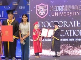 लेखक-पत्रकार जगमोहन ‘आज़ाद’ अमेरिका की सीडरब्रुक यूनिवर्सिटी से मानद डॉक्टरेट की उपाधि एवं गोल्ड मेडल से सम्मानित