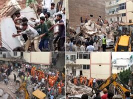 दिल्ली सत्य निकेतन बिल्डिंग हादसा: अब तक आठ लोग मलबे से निकाले गए, तीन की मौत, कई छात्रों के फंसे होने की आशंका