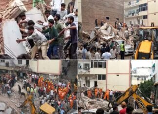 दिल्ली सत्य निकेतन बिल्डिंग हादसा: अब तक आठ लोग मलबे से निकाले गए, तीन की मौत, कई छात्रों के फंसे होने की आशंका