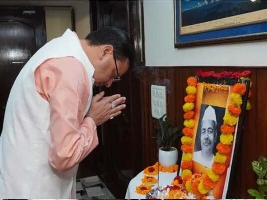 मुख्यमंत्री ने पंडित गोविंद बल्लभ पंत की जयंती पर किया उनका भावपूर्ण स्मरण