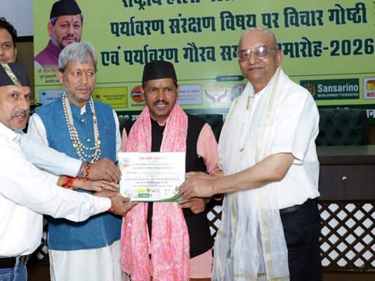 ग्रामीण पत्रकार जगमोहन डांगी को मिला ‘पर्यावरण गौरव’ सम्मान
