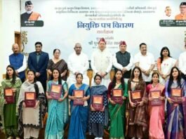 मुख्यमंत्री ने आयुष एवं ईएसआई के 332 नव नियुक्त कार्मिकों को सौपे नियुक्ति पत्र chief-minister-handed-over-appointment-letters-to-332-newly-appointed-personnel-of-ayush-and-esi/