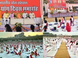 नई दिल्ली के छत्रसाल स्टेडियम में भारतीय योग संस्थान का 60वां योग दिवस समारोह भव्य रूप से संपन्न, 10 हजार से अधिक साधकों ने किया सामूहिक योगाभ्यास