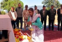शौर्य चक्र विजेता शहीद मनीष पटवाल की 14वीं पुण्य स्मृति पर पूर्व सैनिकों व ग्रामीणों ने दी भावभीनी श्रद्धांजलि